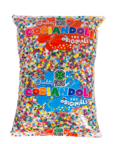 Confettis multi-couleurs 400 g environ dans une pochette Confettis multi-couleurs 400 g environ dans une pochette