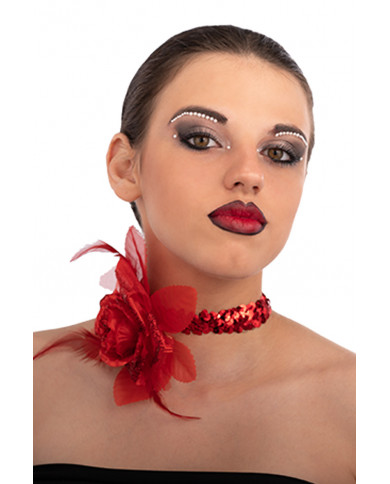 Fiche de décorations autocollantes crystal pour visage dans une pochette sur papier cartonné