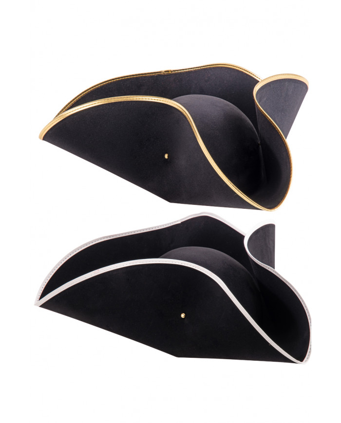 Cappello tricorno nero scamosciato (tg.58) mod.ass. c/cartellino/etichetta Cappello tricorno nero scamosciato (tg.58) mod.ass. c/cartellino/etichetta