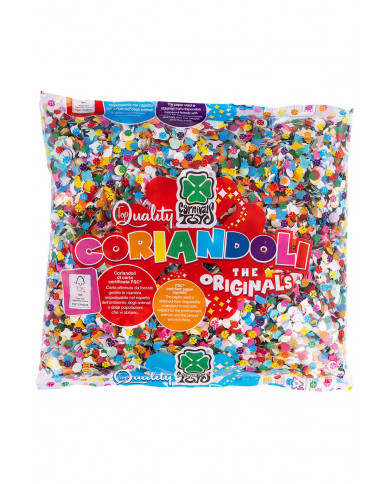 Confettis  250 gr environ en papier certifié Confettis  250 gr environ en papier certifié