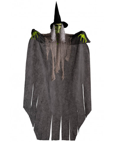sorcière avec chapeau à suspendre, hauteur 125 cm environ dans une pochette sorcière avec chapeau à suspendre, hauteur 125 cm environ dans une pochette