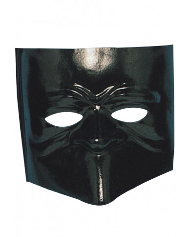 Maschera bautta veneziana nera in plastica, la più tipica