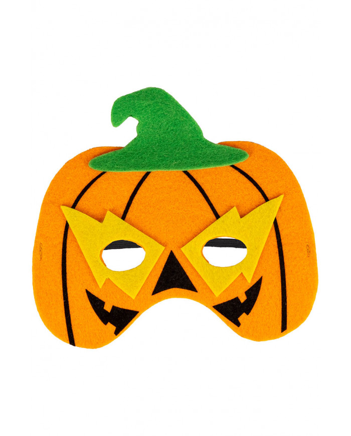 PUMPKIN CHILDREN MASK IN FELT WITH HEADER