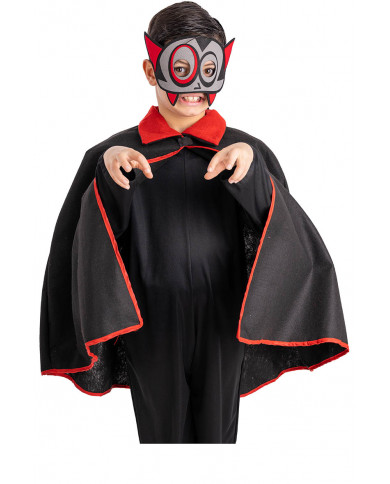 Máscara de vampiro para niño de fieltro con solapa de cartón