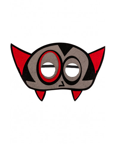 Maschera vampiro bimbo in feltro  con cav.