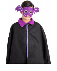 Máscara de murciélago para niño de fieltro con solapa de cartón