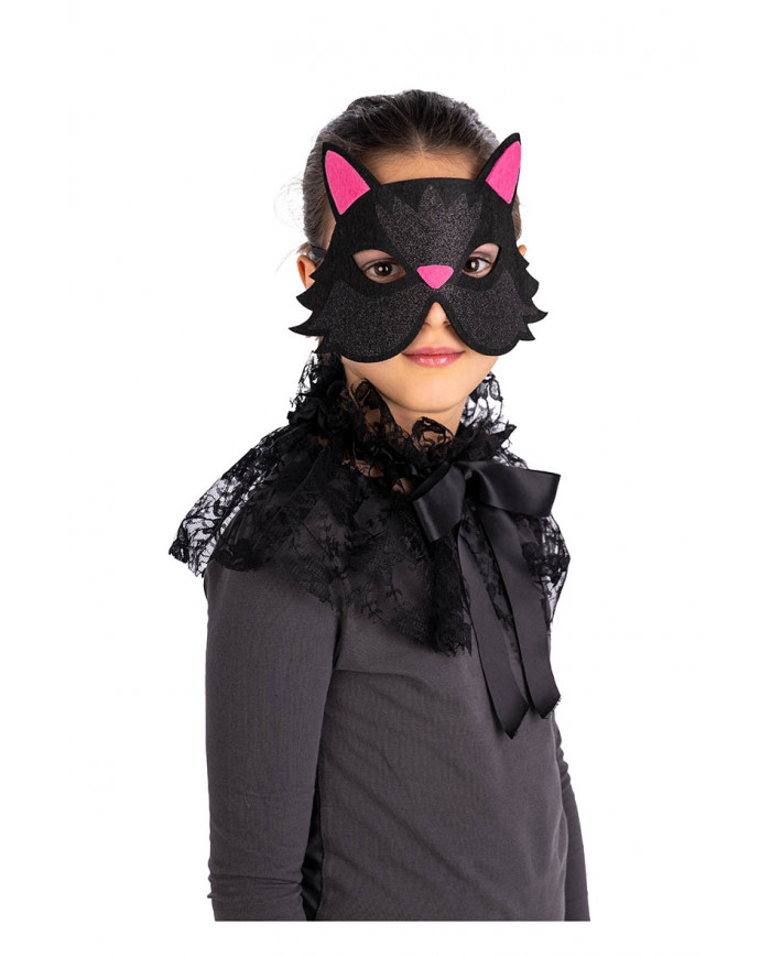 CAT CHILDREN MASK IN FELT WITH HEADER CAT CHILDREN MASK IN FELT WITH HEADER
