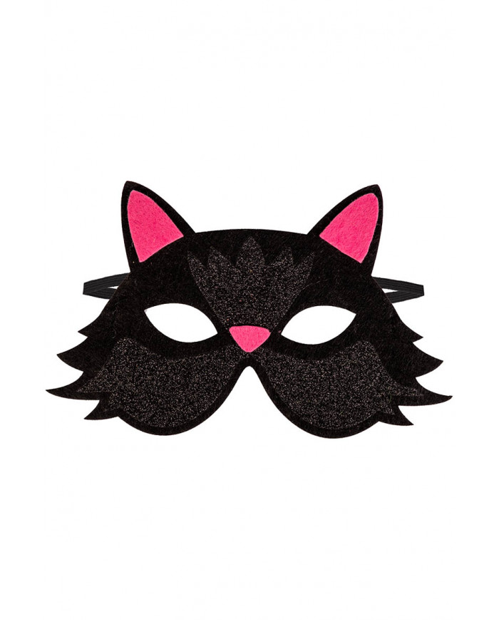 CAT CHILDREN MASK IN FELT WITH HEADER CAT CHILDREN MASK IN FELT WITH HEADER
