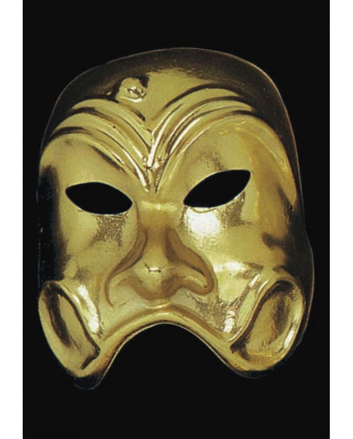 Metallized plastic mask to represent one of the classical Metallized plastic mask to represent one of the classical