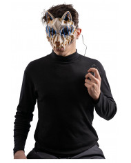 WOLF PLASTIC MASK WITH LIGHTING DECORATIONS (BATTERIES NOT INCLUDED) IN PBH