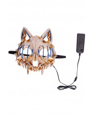 masque loup en plastique avec décorations lumineuses (piles non comprises) dans une pochette avec carte d’en-tête