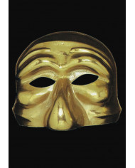 Maschera di Carnevale da Pulcinella in plastica metallizzata