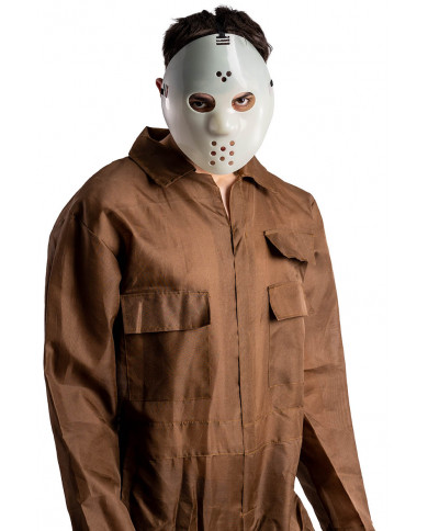 máscara de hockey g.i.d. (brillo en la oscuridad) de plástico rígido con solapa de cartón