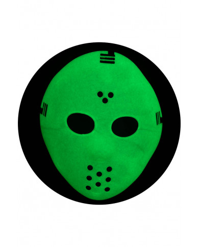 masque hockey G.I.D. (GLOW IN THE DARK) en plastique dur avec carte d’en-tête masque hockey G.I.D. (GLOW IN THE DARK) en plastique dur avec carte d’en-tête