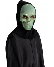Skelettmaske GID aus Kunststoff mit Kapuze mit Aufhänger