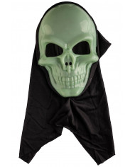 PLASTIC G.I.D. SKELETON MASK WITH HOOD WITH HEADER