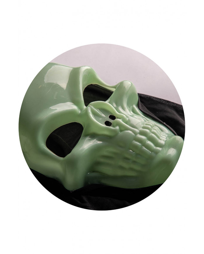 Skelettmaske GID aus Kunststoff mit Kapuze mit Aufhänger