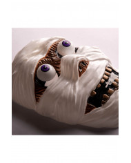 Maschera mummia in plastica con occhi sporgenti con cav.