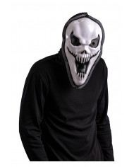 Gespenstermaske aus Kunststoff mit Kapuze mit Aufhänger