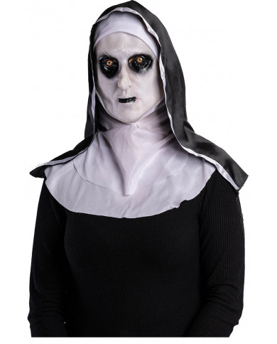 Nonnenmaske aus weichem Kunststoff mit Kapuze mit Aufhänger Nonnenmaske aus weichem Kunststoff mit Kapuze mit Aufhänger