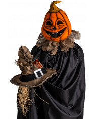 HIGH QUALITY PUMPKIN MASK IN SOFT FABRIC WITH REMOVABLE JUTA HAT IN BAG