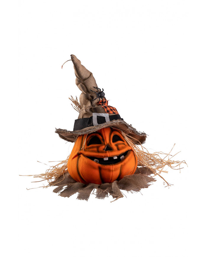 HIGH QUALITY PUMPKIN MASK IN SOFT FABRIC WITH REMOVABLE JUTA HAT IN BAG