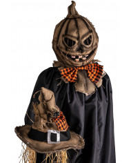 Maschera zucca juta lusso in tessuto con  cappello rimovibile in busta