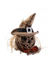 Maschera zucca juta lusso in tessuto con  cappello rimovibile in busta