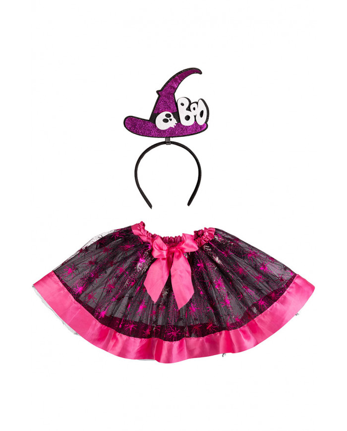 PURPLE CHILDREN TUTU WITH SPIDERWEBS L.CM.30 ONE SIZE IN PBH