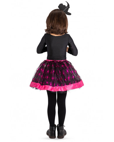 tutu violet pour filles avec toiles d’araignées, longueur 30 cm environ, taille unique dans une pochette avec carte d...