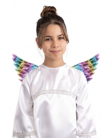 ANGEL WINGS IN MULTICOLORED FABRIC L.CM. 44X18 IN PBH ANGEL WINGS IN MULTICOLORED FABRIC L.CM. 44X18 IN PBH