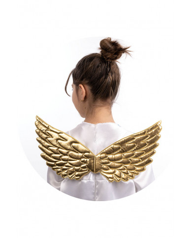 Engelsflügel aus goldenem Stoff L. cm 44x18 ca. in Beutel mit Aufhänger