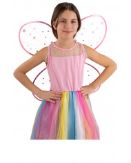 ailes roses avec gemmes, l.cm.58x52 h. environ dans une pochette avec carte d’en-tête