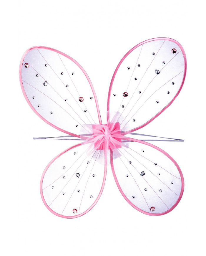 Ali rosa con gemme l.cm.58x52 h. ca in busta c/cav.