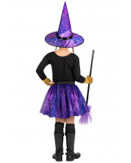 GIRL WITCH SET (SKIRT, HAT, BROOM) IN BAG WITH HOOK