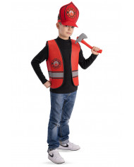 FIREMAN CHILDREN SET ( WAISTCOAT, HAT AND AXE) IN BAG WITH HOOK FIREMAN CHILDREN SET ( WAISTCOAT, HAT AND AXE) IN BAG WITH HOOK