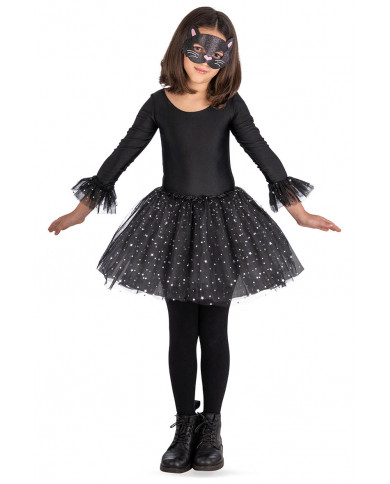 Kätzchen-Set (Rock, Maske, Manschetten) in Beutel mit Haken