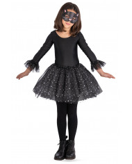 conjunto de gatita (falda, máscara, puños) en bolsa con gancho