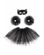 KITTEN SET ( SKIRT, MASK, WRISTBANDS) IN BAG WITH HOOK