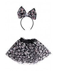 SKELETON SET ( SKIRT, HEADBAND) IN BAG WITH HOOK