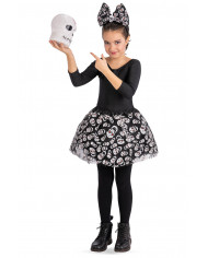 Skelettmädchen-Set (Rock, Haarreif) in Beutel mit Haken