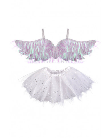 Engel-Set (Rock und Flügel mit Glitter L. cm 78x21 ca.) in Beutel mit Haken Engel-Set (Rock und Flügel mit Glitter L. cm 78x21 ca.) in Beutel mit Haken