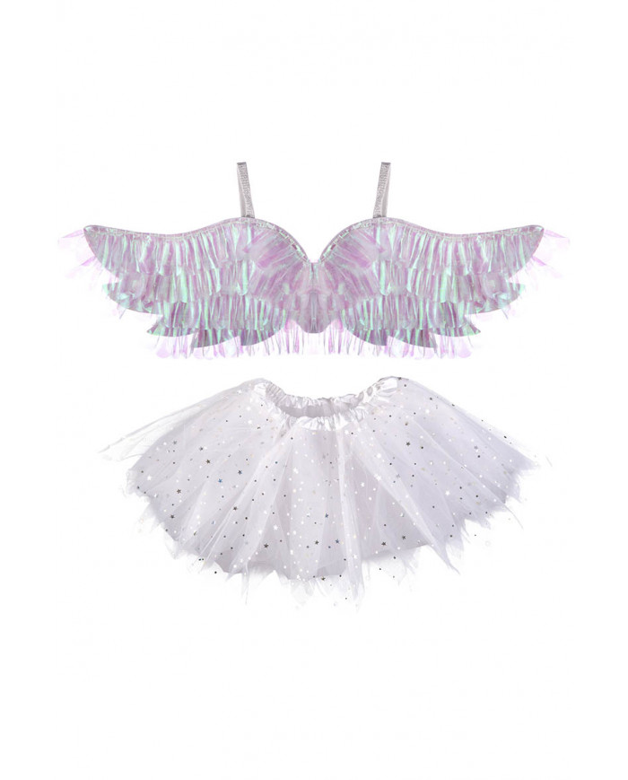 ANGEL SET ( SKIRT AND GLITTERED WINGS L.CM.78X21) IN BAG WITH HOOK ANGEL SET ( SKIRT AND GLITTERED WINGS L.CM.78X21) IN BAG WITH HOOK