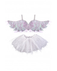 ANGEL SET ( SKIRT AND GLITTERED WINGS L.CM.78X21) IN BAG WITH HOOK ANGEL SET ( SKIRT AND GLITTERED WINGS L.CM.78X21) IN BAG WITH HOOK