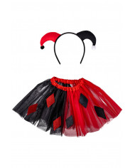 JOKER CHILDREN SET (SKIRT AND HEADBAND) IN BAG WITH HOOK