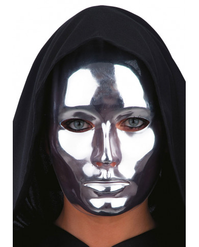 Metallized plastic mask to hide your identity like in the movie