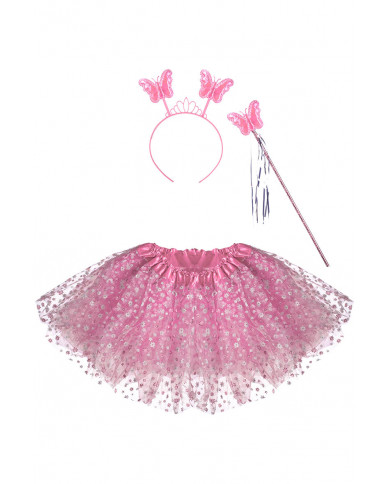 conjunto mariposa rosa (falda, alas de unos 50x40 cm. de largo diadema, varita) en bolsa con gancho conjunto mariposa rosa (falda, alas de unos 50x40 cm. de largo diadema, varita) en bolsa con gancho