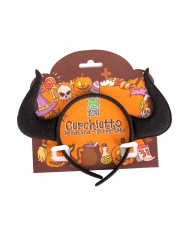 BLACK DEVIL HEADBAND IN FABRIC ON CARD BLACK DEVIL HEADBAND IN FABRIC ON CARD