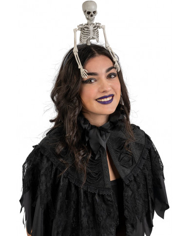 diadema de esqueleto con etiqueta colgante/etiqueta