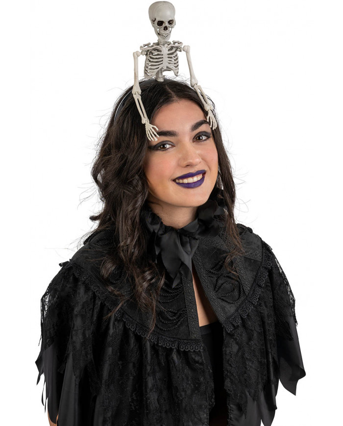 diadema de esqueleto con etiqueta colgante/etiqueta diadema de esqueleto con etiqueta colgante/etiqueta